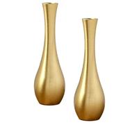 TOMETURE Vase en Cuivre Décoratif Rétro et Élégant, Mini Vase de Bureau Or 2pcs, Résistant la Déformation pour Décoration de Table ou Bureau