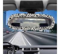 Tomeusey Coque de rétroviseur de voiture en peau de zèbre et palmier pour rétroviseur intérieur de véhicule - Accessoires de rétroviseur de voiture - Décoration pour camions, camionnettes, SUV,
