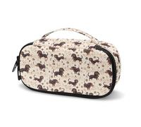 Tomeusey Sac de voyage isotherme pour médicaments, sac de rangement pour glucomètre, stylo à insuline, bandelettes de test de glycémie, accessoires pour diabétiques, Musique de patte de teckel, Taille