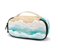 Tomeusey Sac de voyage isotherme pour médicaments, sac de rangement pour glucomètre, stylo à insuline, bandelettes de test de glycémie, accessoires pour diabétiques, Imprimé bord de mer, Taille unique