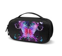 Tomeusey Trousse de voyage pour test diabétique - Motif papillon violet - Sac isotherme compact pour stylos à insuline, fournitures de moniteur de glycémie, accessoires diabétiques pour homme et femme