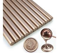 Tomgenrine baton de cire a cacheter pour Pistolet à Colle 11mm - Adapté aux Sceaux de Cire, Lettres, Cartes de Vœux et Invitations de Mariage/Soirée, Paquet de 20（Or Champagne）