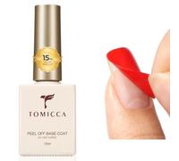 TOMICCA 15ML Peel Off Base Coat Vernis Semi Permanent, Soak Off Base Coat Gel UV/LED Cadeau pour Studio de Manucure DIY Home