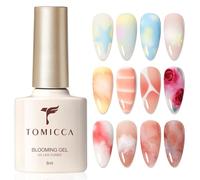 TOMICCA Clear Blooming Gel,Soak Off UV LED Vernis Gel pour Effet D'étalement, Marbre Magique Aquarelle Fleur Blooming Nail Art, 8ML