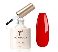 TOMICCA No Wipe Top Coat Vernis Semi Permanent, Soak Off Gel UV/LED Cadeau pour Studio de Manucure DIY Home, 8ML