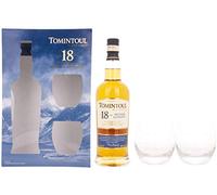 Tomintoul 18 Years Old Single Malt Scotch Whisky THE GENTLE DRAM 40% Vol. 0,7l in Giftbox with 2 glasses