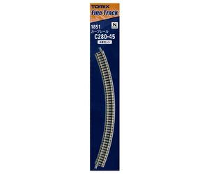 Tomix 1851 Rail Courbe / Curve Track C280-45(F) 4pcs - N