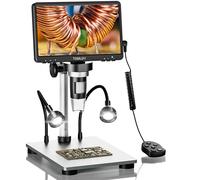 TOMLOV DM9 Microscope électronique numérique USB 1080P 7 "écran LCD grossissement 1200X Microscopio pour la réparation de téléphones