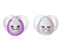 Tommee Tippee - Sucettes Nuit Closer To Nature 0-6 Mois Lot De 2