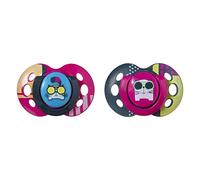 Tommee Tippee 43340450 Sucette Fun, Tétine Réversible, 18-36 Mois, Design Ludique, Lot de 2 Coloris aléatoire