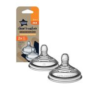 Tommee Tippee Anti-Coliques Naturellement Formée Tétine Souple en Silicone Avancé ; Le plaisir de boire immédiat