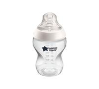Tommee Tippee Biberon Closer to Nature, Tétine Imitant le Sein Maternel avec Valve Anti-Colique, 260 ml, Lot de 1 (La couleur et le design peuvent varier)
