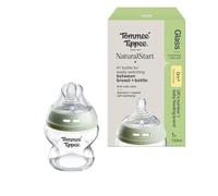 Tommee Tippee Biberon en Verre Closer to Nature, 150ml | Biberon en verre Anti-colique Natural Start, 0m+