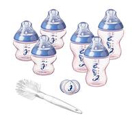 Tommee Tippee Biberon Kit Naissance pour Nouveau-né, Closer to Nature, Rose et Décoré