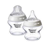 Tommee Tippee Biberon Natural Start 150 ml et Tétine Triangulaire, Débit Extra-lent