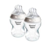 Tommee Tippee Biberons, Biberon Anti-colique Natural Start, 260ml, lot de 2 avec tétine à débit lent imitant la forme du sein pour une prise en bouche naturelle