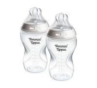 Tommee Tippee Biberons, Biberon Anti-colique Natural Start, 340ml, lot de 2 avec tétine à débit moyen imitant la forme du sein pour une prise en bouche naturelle