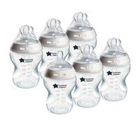 Tommee Tippee Biberons, Biberon Anti-colique Natural Start, étang, 260ml, lot de 6 avec tétine imitant la forme du sein pour une prise en bouche naturelle