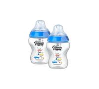 Tommee Tippee Biberons Closer To Nature, 260 ml, Valve Anti-Colique, Tétine Souple, Lot de 2, Ollie la Chouette