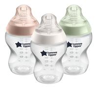 Tommee Tippee - Biberons Closer To Nature - Tétine Imitant Le Sein Maternel Valve Anti-Colique - 260 Ml - Lot De 3 - Multicolore