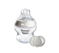 Tommee Tippee Coffret cadeau Biberon Natural Start (150 ml avec Débit Extra-lent Tétine) et sucette pour nouveau-né (0-2 mois)