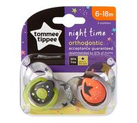 Tommee Tippee CTN Sucette de nuit 0-6 m, 6-18 m, 18-36 m (gris/gris (6-18 m))