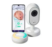 Tommee Tippee Dreamsense Moniteur de bébé Intelligent Compatible avec l'application, caméra HD inclinable et panoramique à Vision nocturne, Audio bidirectionnel, module Parent Intelligent pour Alerte