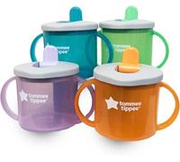 Tommee Tippee First Essential Lot de 4 gobelets de couleurs assorties Torquoise, violet, vert, rouge