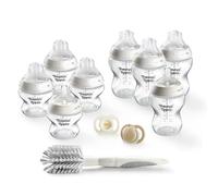 Tommee Tippee Kit de Démarrage Biberons Natural Start et Sucettes, Biberons Auto-Stérilisants Natural Start 150ml et 260ml, avec Tétines à Débit Extra-Lent et Lent, et Sucettes Ultra-légères