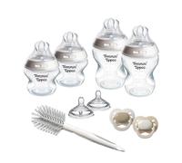 Tommee Tippee Kit de Démarrage Nouveau-nés Natural Start, Biberons anti-colique 150 ml et 260 ml avec tétine à débit lent et extra-lent, Tétines imitant la forme du sein maternel, Auto-stérilisant