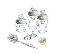 Tommee Tippee Kit de Démarrage Nouveau-nés Verre Natural Start, Biberons 150 ml et 250 ml avec tétine à débit lent et extra-lent, Tétines imitant la forme du sein maternel, Auto-stérilisan