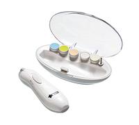 Tommee Tippee Lime à Ongles Électrique pour bébé, Coupe-Ongles à Piles pour Enfant en Bas Âge avec Éclairage LED et Six Têtes de Limage pour Bébé et Adulte 423772