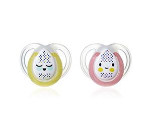 Tommee Tippee - Lot de 2 sucettes Nuit 0-6 Mois