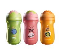 Tommee Tippee Lot de 3 gobelets isothermes pour tout-petits, anti-déversement, 12 mois et plus, (le design peut varier)
