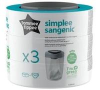 Poubelle à couches Tommee Tippee Lot de 3 Recharges de Poubelle a Couches pour Simplee Sangenic Protection A