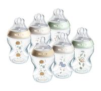 TOMMEE TIPPEE - Lot de 6 biberons Closer to Nature - Tetine valve Anti-Colique - 260ml - Multicolore