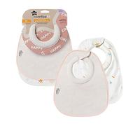 Tommee Tippee Milk Feeding Bibs, Comfeefit, Super Soft and Extra Absorbent, Adjustable and Reversible, OEXO-TEX Approved Material, Pack of 2