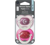 Tommee Tippee NightGlow Soother 18-36m tétine Girl 2 pcs