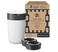 Tommee Tippee Poubelle à couches Twist & Click, Pack Exclusif avec x2 Recharges incluses, Protection anti-odeurs et anti-germes garantie, Grande capacité
