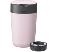 Tommee Tippee Poubelle à Couches Twist & Click Protection Anti-Odeurs, Inclut 1x Cassette avec Film Multicouche Antibactérien - Rose