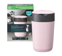 Tommee Tippee Poubelle à couches Twist & Click – Anti-odeurs, cassette film antibactérien, Rose