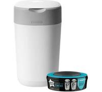 Tommee Tippee Poubelle à Couches Twist & Click Sangenic TEC, Contient Jusqu’à 30 Couches, Protection Anti-Odeur et Anti-Germe