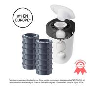 Tommee Tippee Poubelle à couches Twist & Click Starter-Set - 12 recharges, film antibactérien Blanc