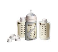 Tommee Tippee Pump and Go Pouch Holder with Extra Slow Flow Nipples, 3 Count by Tommee Tippee