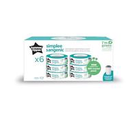 TOMMEE TIPPEE Lot de 6 Recharges Poubelle à Couches Simplee, Protection Anti-Odeur et Anti-Germe