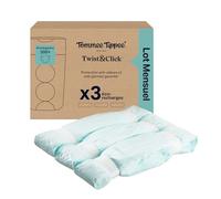 Tommee Tippee Recharges pour Poubelle à Couche Twist & Click, Pack de 3, avec un Film Multicouches, Antibactérien*, Conçu pour se Glisser Dans la Cassette Existante de Votre Poubelle à Couches