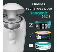 Tommee Tippee - Recharges Poubelles Twist Et Click X12 - Compatibles Avec Bac Tec