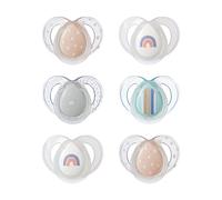 Tommee Tippee sucette de nuit, 6-18 mois, lot de 6 sucettes phosphorescentes avec capsule de stérilisation réutilisable