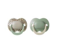 Tommee Tippee Sucette en latex Ultimate Fit, 6-18 m, Lot de 2, Capsule de stérilisation au micro-ondes réutilisable comprise, Orthodontique, Trous d’aération, 100% sans BPA, inspirée de la nature