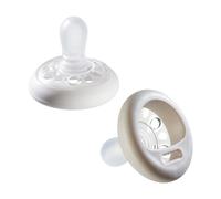 Tommee Tippee Sucette Imitant le Sein Maternel, Texture Proche de la Peau, Forme Symétrique, 0-6 Mois, Lot de 2